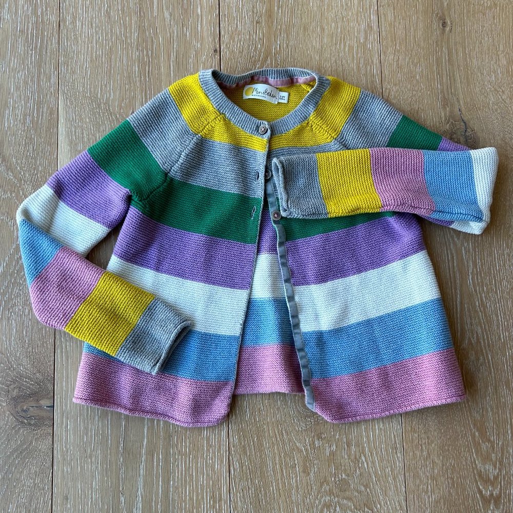Mini Boden Striped Cardigan